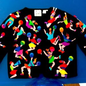 Michael Simon Cheerleader Cardigan M Fun Unique